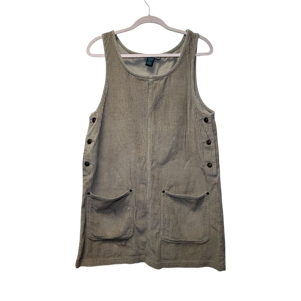 EXP Jeans by Express Womens Beige Corduroy Cotton Tank Pockets Buttons M